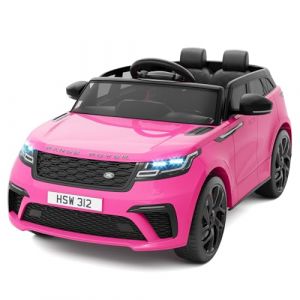Garvee 12V Voiture Electrique Enf&agrave;nt, Land Rover Licenci&eacute;e avec T&eacute;l&eacute;commande, Musique & MP3, V&eacute;hicule &Eacute;lectrique pour Enfants 3 an+(Rose) (HomeLI, neuf)
