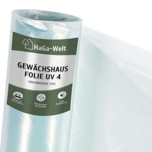 HaGa UV4 Film pour Serre 6m x 10m Film PE Transparent - comme Tunnel en Plastique, Serre, Serre &agrave; tomates | R&eacute;sistant aux intemp&eacute;ries | R&eacute;sistant aux UV (HaGa-Welt, neuf)