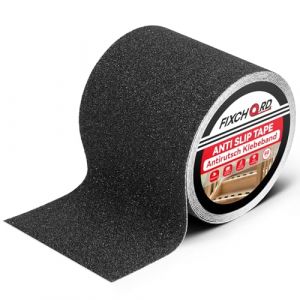 FIXCHORD Bande Antid&eacute;rapante adh&eacute;sive, 5mx100mm Ruban antid&eacute;rapant, int&eacute;rieur/ext&eacute;rieur, Bande Antid&eacute;rapante Escalier pour marches d'escalier, imperm&eacute;able, haute traction, grain 80, noir (HOMMAND EU, neuf)