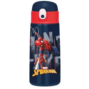 Seven Gourde isotherme Spider-Man, rouge, 0,46 litre, bouteille d'&eacute;cole et de loisirs, enfant (DOTTOR INK, neuf)