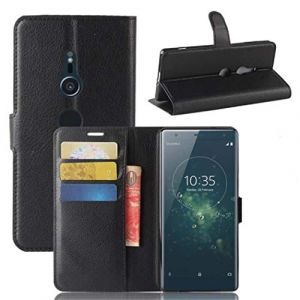 COPHONE® Etui Noir en Cuir Compatible avec Sony Xperia XZ2 Coque Housse de Protection Etui porteufeuille Noir Haute qualité (CoPhone, neuf)