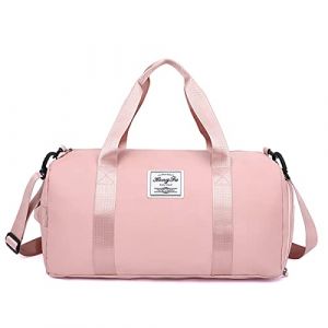 Sac de Sport Léger pour Homme et Femme, Sac de Voyage et Sac à Main, avec Compartiment à Chaussure et Compartiment Humide pour Sport, Fitness, L'entraînement, Voyages, Week-End et Vacances, Rose (MIZUN-FR, neuf)