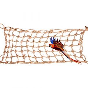 Cikonielf Perroquet oiseau jouet corde de chanvre filet d'escalade perroquet cage à oiseaux jouet filet d'escalade corde échelle pour perroquet perruche Ara African Grey (Smandye, neuf)