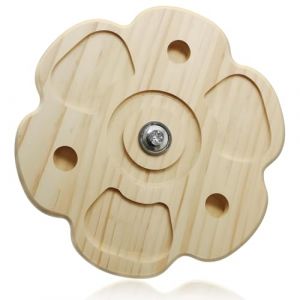 Jouet de dentition pour chinchilla,style fleur,jouets pour chinchilla,fournitures de jouets rotatifs pour hamster, accessoires pour cage à chinchilla,outil interactif pour chinchilla, la roue pour (HINGTAI, neuf)