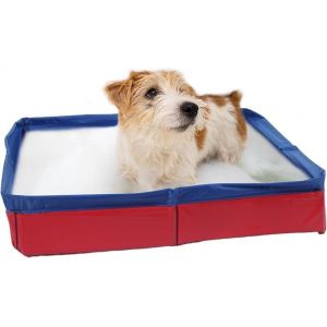 Piscine pour Chien Pliable, PVC Baignoire Carrée Pliable pour Chien | Baignoire Antidérapante Non Gonflable pour Chiots, Piscine Rafraîchissante pour Chats Et Chiens, 50 × 50 Cm (linytjs, neuf)