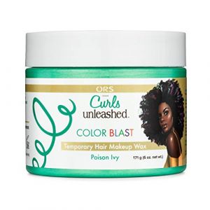ORS Curls Unleashed Poison Ivy Color Blast Cire de maquillage temporaire pour cheveux, avec cire d'abeille hydratante et huile de ricin, pour une meilleure expérience de coloration (DAMCAR, neuf)