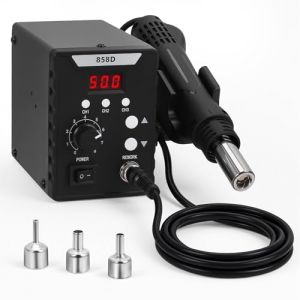 Station de Soudage, 700W Station Soudage &agrave; Air Chaud avec Contr&ocirc;le Pr&eacute;cis de la Temp&eacute;rature, &eacute;cran LED, Fonction de Veille, Station Soudure pour l'&eacute;lectronique, Projets de Bricolage, R&eacute;paration (giorgos-georgiou, neuf)