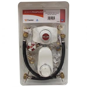 Favex - Kit raccordement gaz - Kit Propane bi-bouteille - Lyre 35cm (5 ans) + vanne - 4.0kg/h - 37mbar (Anjou Connectique, neuf)