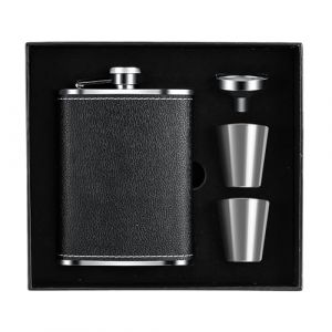 Vasmeiy Flasque 8oz/227ml Flasques en Acier Inoxydable Avec Entonnoirs, Flasque en Acier Inoxydable, Convient Pour Porter de l'alcool, Pour Voyage en Plein Air Camping P&ecirc;che Escalade (RYSSAKI GLOBAL TRADING SINGLE MEMBER P.C., neuf)