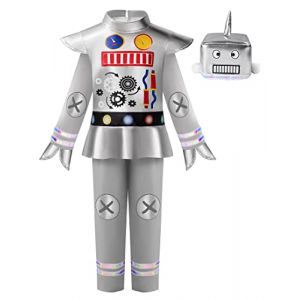 ReliBeauty Déguisement Robot Costume Enfant Garçon Fille pour Halloween Carnaval,110 (Matt Viggo, neuf)