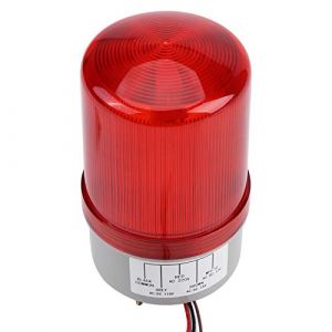 Dioche Gyrophare LED 3W Rouge Ampoule d'éclairage d'avertissement d'urgence LED rouge, lampe à balise rotative, AC220V, 1 pièce Convient pour dans ateliers et les chantiers de construction (Ruttiy, neuf)