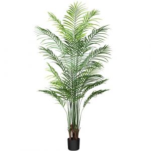 CROSOFMI Plante Artificielle Areca Palmier 170 cm Fausse Plante Interieur et Exterieur en Pot Plastique Arbre Artificiel Salon Balcon Chambre Verte D&eacute;coration (1 Pack) (FIODOR S.R.L., neuf)