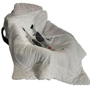 Sourire d'eveil couverture cosy bébé enveloppante nid d'ange 90x120 multifonction toutes saisons pour sièges auto avec capuche fait main (Sourire d'éveil, neuf)