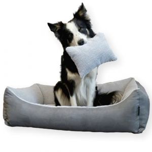 4L Textil Panier pour Chien Lit pour Animaux de Taille Moyenne canap&eacute; pour Chien Housse Amovible et Lavable(Gris,100x80 cm) (4L TEXTIL, neuf)