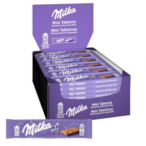 Milka - Mini Tablette Chocolat au Lait - Format Mini à Emporter - Présentoir de 48 barres (25 g) (Mes Gourmandises, neuf)