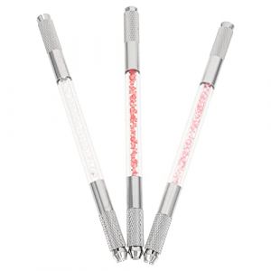 MERRYHAPY 3pièces Outils à Sourcils à Double Tête Cristal Crayons à Sourcils Émousseur De Accessoires De Beauté Colorés (Tanomi, neuf)