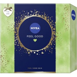 NIVEA Feel Good Coffret cadeau avec produits de soins hydratants, coffret cadeau avec lotion pour le corps, douche de soin, d&eacute;odorant roll-on et shampoing (beautydreams, neuf)