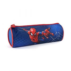 PERLETTI Spiderman Trousse Scolaire Rouge et Bleu pour Enfant - Étui à Crayons Spider Man Marvel Homme Araignée Ecole Maternelle Primaire - Trousse Ecole Fermeture à Glissière Garçon - 8x21x8 cm (PERLETTI, neuf)