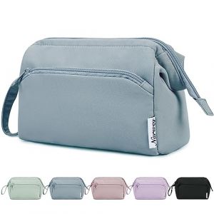 Narwey Grande Trousse de Toilette Voyage Trousse de Maquillage Femme Sac Cosm&eacute;tique Organisateur Trousse Toilette Homme (Bleu Gris) (Narwey FR, neuf)
