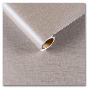 CRE8TIVE Papier peint autocollant en lin kaki pour chambre à coucher, papier contact texturé pour cuisine, salle de bain, film vinyle imperméable pour meubles, armoires, comptoirs, 30 cm x 200 cm (VEELIKE, neuf)