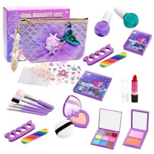 Trousse de Maquillage Enfant - Jeu de Cosm&eacute;tiques Lavable | Set Cosm&eacute;tique pour | pour la Coiffeuse, l'&Eacute;cole Maternelle, le Pr&eacute;scolaire, la Cr&egrave;che, la Maison, les Anniversaires, les Festivals et les (ruices, neuf)