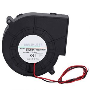 12V 2.4A Brushless Blower Ventilateur De Refroidissement Double Ball Turbine Air Blower Ventilateur De Refroidissement À Faible Bruit D'échappement D'air De Refroidissement Radial Ventilateur À Flux C (Aqur2020, neuf)