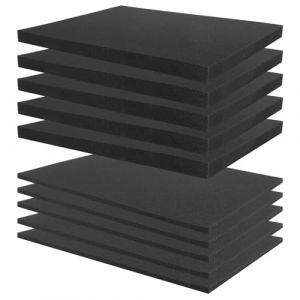 GBACHOOSE Lot de 10 Mousse Prédécoupée 400 x 300 x 25/10mm, Mousse Predecoupee Cube, Mousse a Decouper, Mousse de Boîte à Outils, Mousse Rigide à Découper pour Boîte à Outils, Miniatures de Bureau (GBACHOOSE, neuf)