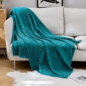 MIULEE Couverture Plaid Flanelle Velours Canapé Chambre Sofa Peut Ëtre Utilisé dans 4 Saisons 1 Pièce Douce Fourrure Polaire Douce et Chaude Voilage Bébé 220X240CM Vert d'eau (MIULEE HOME, neuf)