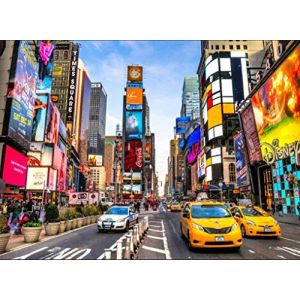 AveJoys Puzzle 1000 Pieces Adultes New York Times Square 70 x 50 cm Puzzle Adulte 1000 pi&egrave;ces Jeu &eacute;ducatif d&eacute;fi Jouet 1000 Pi&egrave;ces Puzzles Art Adultes Enfants (Vaton Tech, neuf)