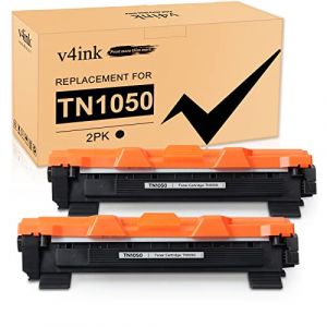 V4INK TN1050 Cartouches de Toner de Compatible avec Brother TN1050 pour Brother HL-1110 HL-1112 HL-1210W DCP-1510 DCP-1512 DCP-1610W MFC-1810 MFC-1910 MFC-1910W (Noir, 2-Pack) (Smartoe, neuf)