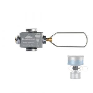 Campingmoon Adaptateur de recharge de cartouche de gaz butane - Adaptateur de r&eacute;chaud de camping - Valve Lindal - Avec fonction d'a&eacute;ration (XingQi Tech, neuf)