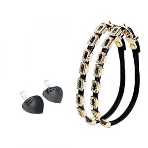 JK Home 1 Paire Sangle Amovible pour Chaussure Escarpin Bride D&eacute;tachable Talons Hauts Noir PU (JK Happy Shopping, neuf)