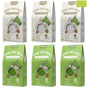 Bio Konjac Pates Vegan Sans Gluten/Prêt à l'Emploi/Sans Rinçage 270g x6 Box (12 Pack), Elf-Family Shirataki de Konjac Nouille de Konjac/Keto/Faible en Calories/Sans Sucre -Spaghetti&Fettuccine (Elf-Family® official, neuf)