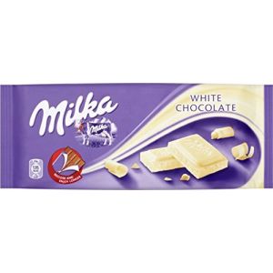 Milka Tablette de chocolat blanc (100g) - Paquet de 6 (Kidzkandy, neuf)