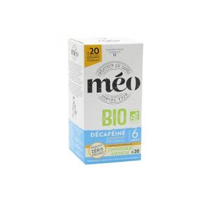 Cafés Méo Capsule Bio Décaféiné - Pack de 100 Capsules (5x20) - Compatible avec Nespresso (CAFES MEO, neuf)