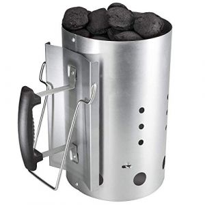 LOKHING Démarreur avec poignée de sécurité, démarreur de cheminée, Foyer au Charbon de Bois, Accessoire de Barbecue pour Weber 7416, Barbecue à démarrage Rapide pour Les grillades, 30 cm H, 19 cm DIA (LOKHING, neuf)