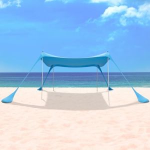 Night Cat Abris de Plage Lycra Tente de Plage Ombre Tente Abri Auvent Protection UV UPF50+ avec Sac de Sable Ancres pour Plage Pique-Nique Pêche Camping (Night Cat-EU, neuf)