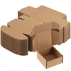 JEUIHAU Lot de 100 boîtes d'expédition en carton ondulé, carton de livraison pliable pour déménagement, emballage, envoi (marron) - 10 x 10 x 5 cm (shenzhentiantianshundianzishangwuyouxiangongsi, neuf)