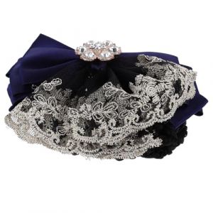 VALICLUD Pince à Chignon 2pcs En Filet à Cheveux Noir Bord En Dentelle Pour Femmes Accessoire De Coiffure Élégant Travail Occasions Spéciales Couvre-chignon Pratique Et (Sudersana, neuf)