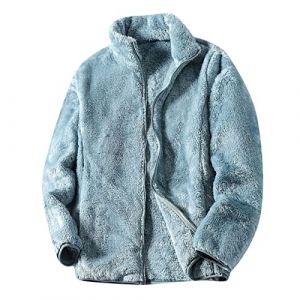 Sweat Polaire Femme Veste Zipp&eacute;e Femme Polaire Veste Sans Capuche Chaude Pull Pilou Pilou Doux Confy Oversize Sweats Fashion Elegant Sweat Thermique Confortable Manteau Pour Automne Et Hiver (Haojidianzi, neuf)