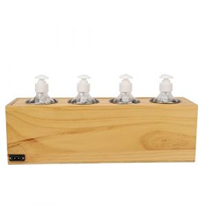 Chauffe-Huile 4 Bouteilles pour Massage, Distributeur de Lotion de Massage Amovible, Distributeur de Chauffe-biberon, Chauffe-crème de Gel Lubrifiant pour (Prise UE) (Limouyin, neuf)