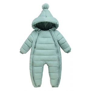 Maeau Combinaison Pilote B&eacute;b&eacute; 12-18 mois Barboteuse &agrave; Capuche B&eacute;b&eacute; Combinaison de Neige Doudoune Gar&ccedil;on Fille Manteau Automne Hiver Snowsuit B&eacute;b&eacute; Vert (YOUXINGEU (Livraison sous 5 &agrave; 12 jours）, neuf)