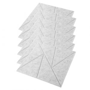 BESTonZON 6pièces Panneaux Isolation Acoustique Mousse Noire Autocollants Antibruit Coussinets Carrés Haute Densité Pour Salle De Jeux Et Bureau (baiyek, neuf)