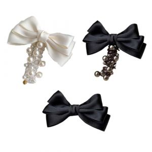 &Eacute;lastique Bulle Tresse Fabricant Cheveux Cravates Cordon T&eacute;l&eacute;phonique Chouchous N&oelig;ud Papillon Perle Embelli Accessoires Pour Filles T&eacute;l&eacute;phone Cordon Cravate Perles (fankundianzishangwuyouxiangongsi, neuf)