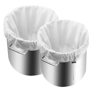 UEAVOID 2 pcs Sacs filtrants Blancs Réutilisable,Poche Filtrante avec Cordon,Sac de Filtration pour Brassage,Sacs en Filtre Cuisine pour Vin,Bière,Filtre à Fruits,Lait Végétal,Tamis de Brassage (yjswxsm-shop, neuf)