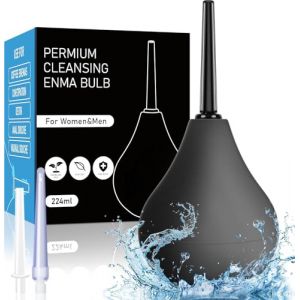 Poire à Lavement Intime Anale - Poire de Lavement Intime Anus Douche 224ML avec Trois Buses, Poire pour Lavement Rectale en Silicone Médicale, Poire lavement Anal et Vaginale sans BPA(ferreux) (PoPodouscheEU, neuf)