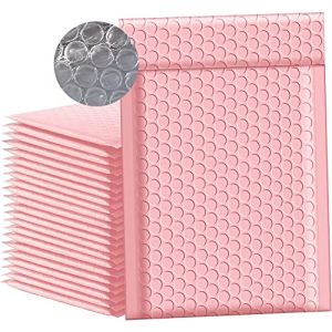 Enveloppe Bulle Enveloppes Matelassées 50Pcs Enveloppes à Bulles Imperméable Pour L'expédition D'expédition et Stockage (13x18cm, Rose) (HYXIN-EU, neuf)