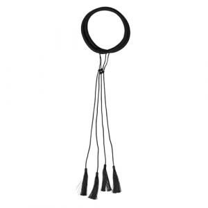 PENIKOKO Bandeau Foulard Arabe pour Homme avec Pompon Taille Unique Polyester Noir Traditionnel Costume Oriental Cosplay F&ecirc;tes (xinshengzhan, neuf)