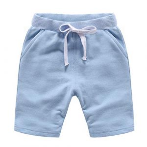 Dingdong B&eacute;b&eacute; Enfant Gar&ccedil;on Et&eacute; Coton Shorts（Bleu Ciel,4Ans） (Ding dong's Closet, neuf)