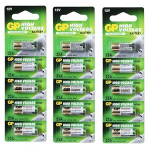 GP 23AE Ultra 23 A 12 V Alkaline Piles Haute tension (Lot de 15) (GlobalSide, neuf)